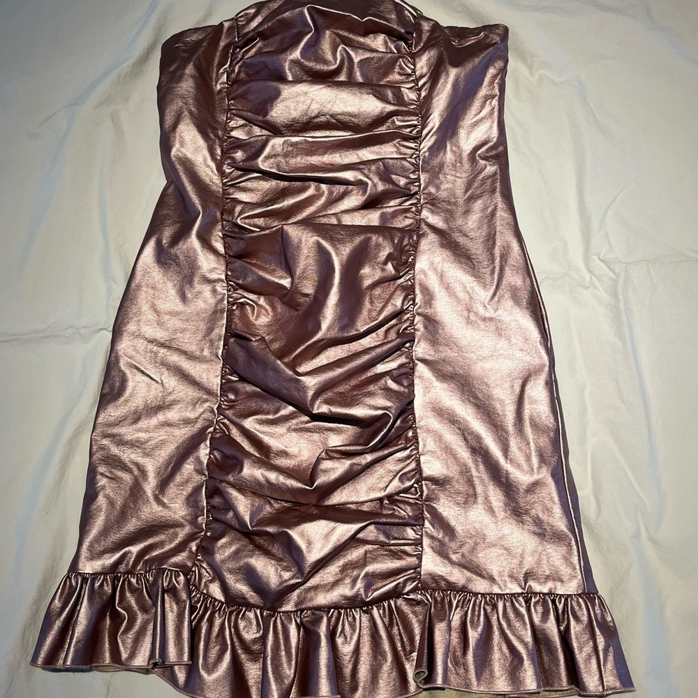 Pink strapless party clubbing dress forever 21